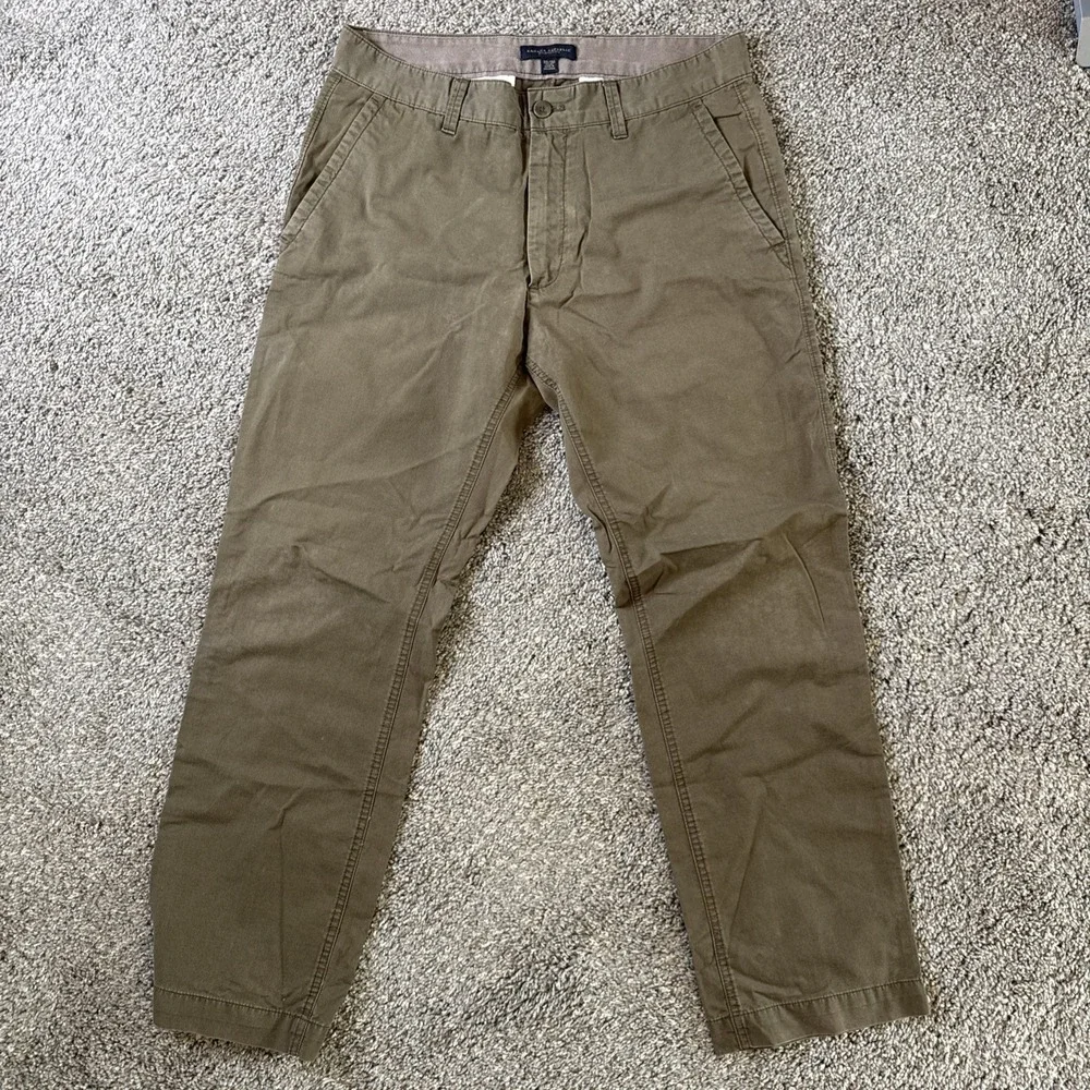 Banana Republic Men's Chino Pants Straight Fit Brown‎ Size 33x28.5